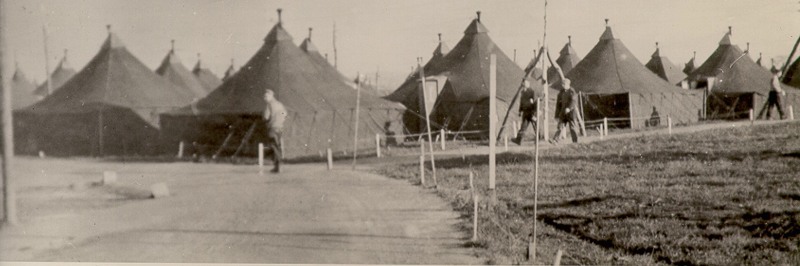 The tents that made up the POW Camp