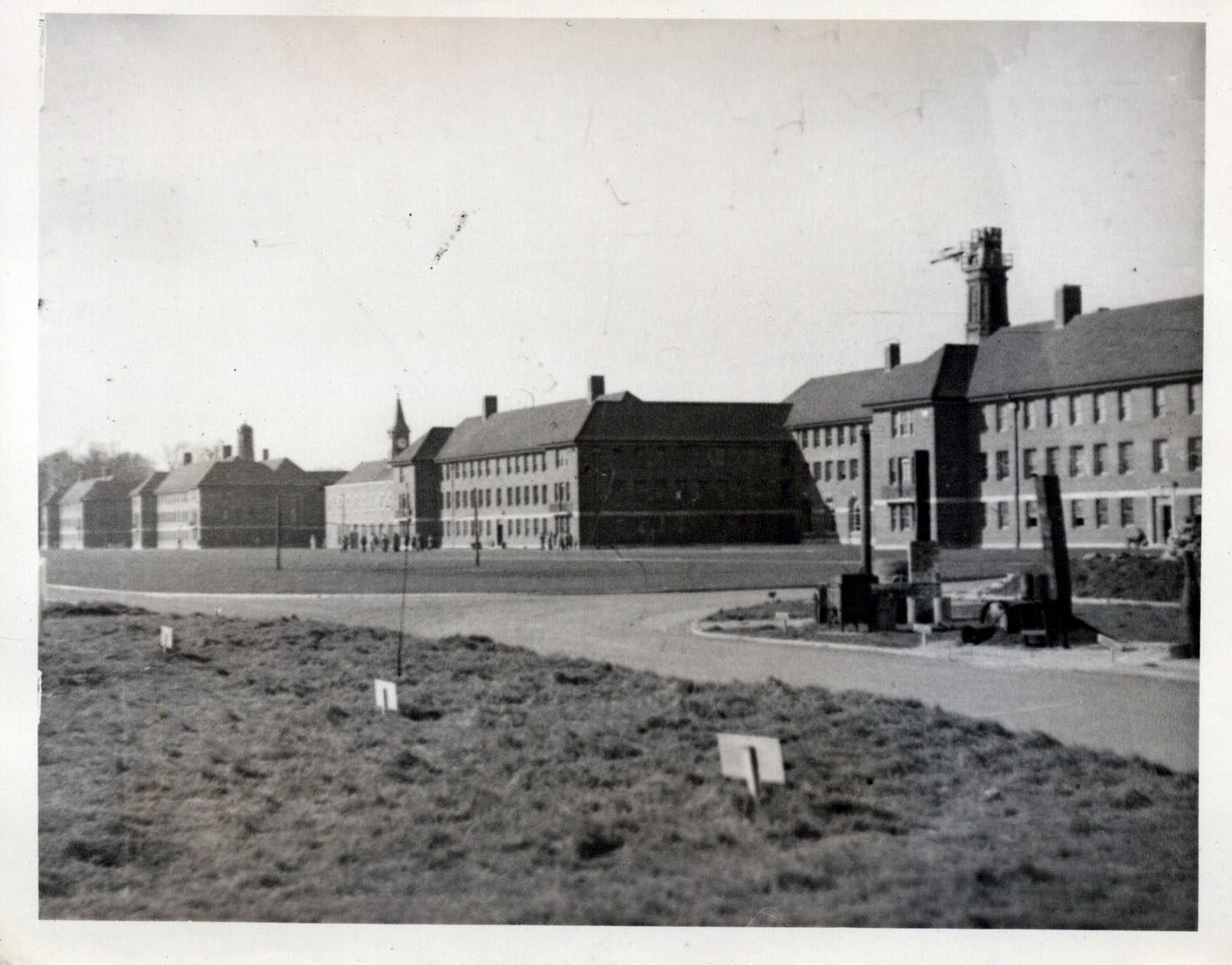 The early buildings of the military college at Shrivenham. Photo from the John & Marjorie Hill Collection