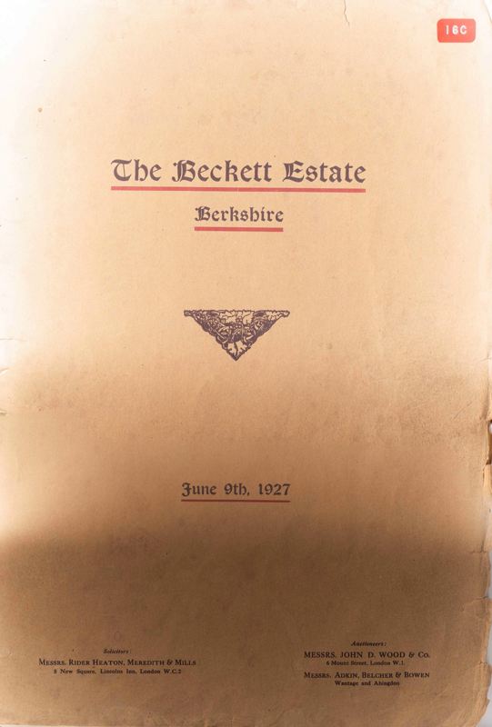 The front cover of the 1927 sale brochure