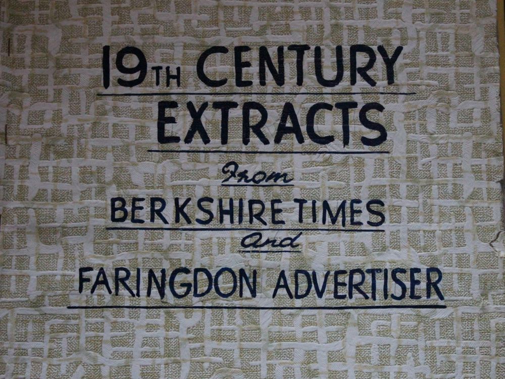 19th Century Extracts from Berkshire Times and Faringdon Advertiser