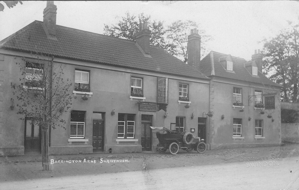 The Barrington Arms Hotel, Shrivenham, circa 1910 where many of the Inquests were held
