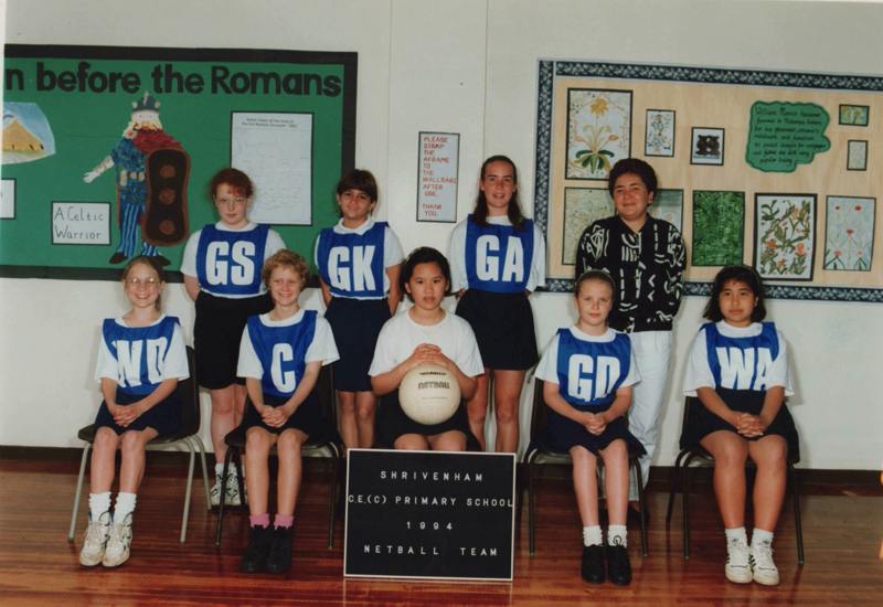 Shrivenham School 1994 Netball Team