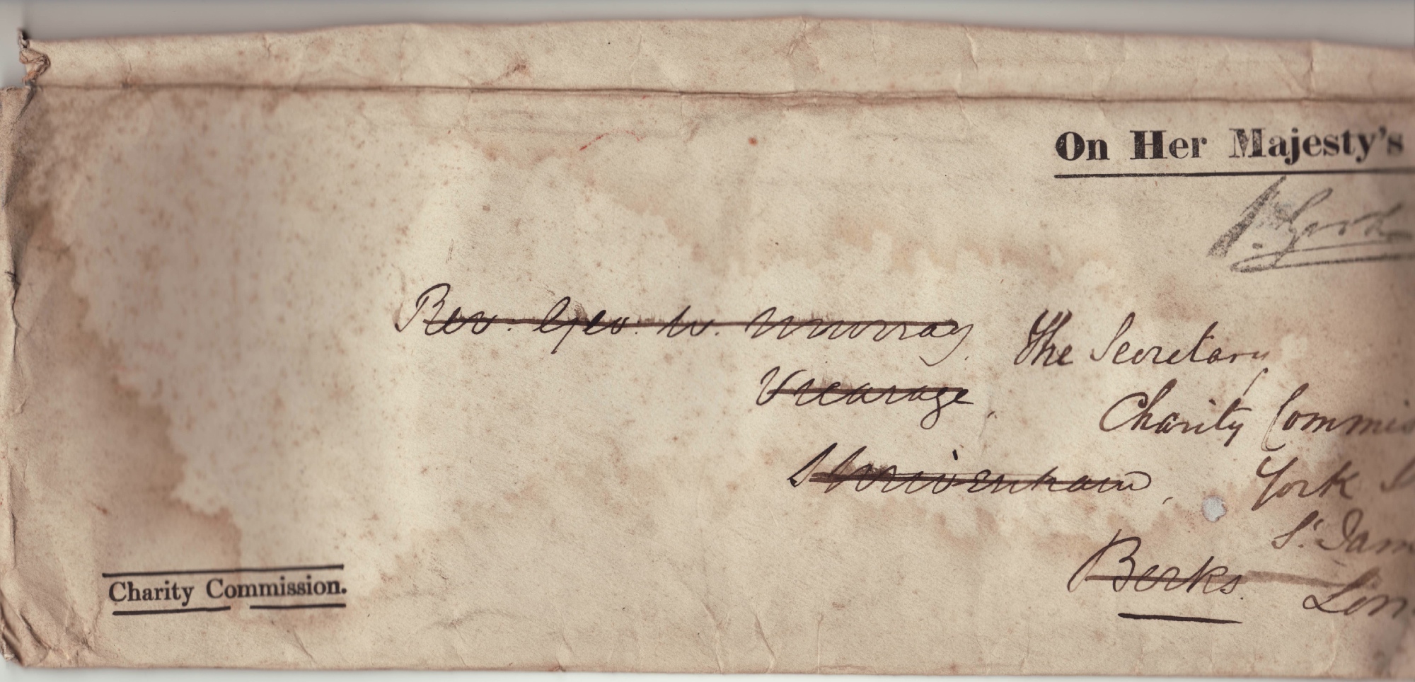 Envelope from 1861 side 1