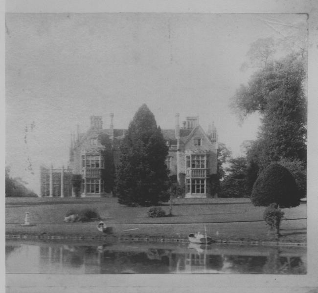 A view of Beckett House that came with the photo. Note the Orangery still in place on the left, indicating a date pre 1915