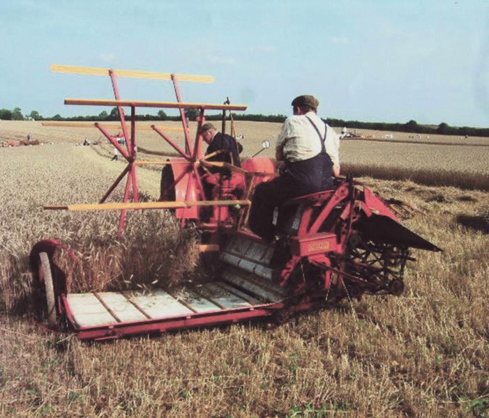 An early tractor and thresher