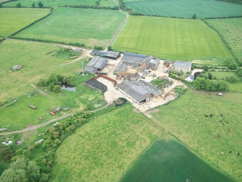 Aerial photo of Stallpits Farm, Shrivenham. Photo by Neil B Maw