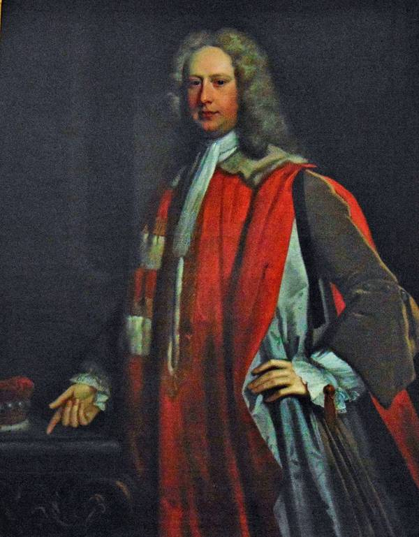 John Shute Barrington - the first Viscount 1678 - 1734. Picture courtesy of Antony Alderson