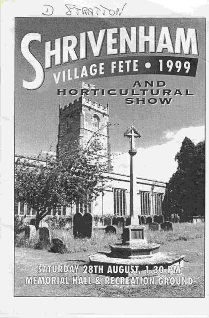 Front cover of the Fete programme