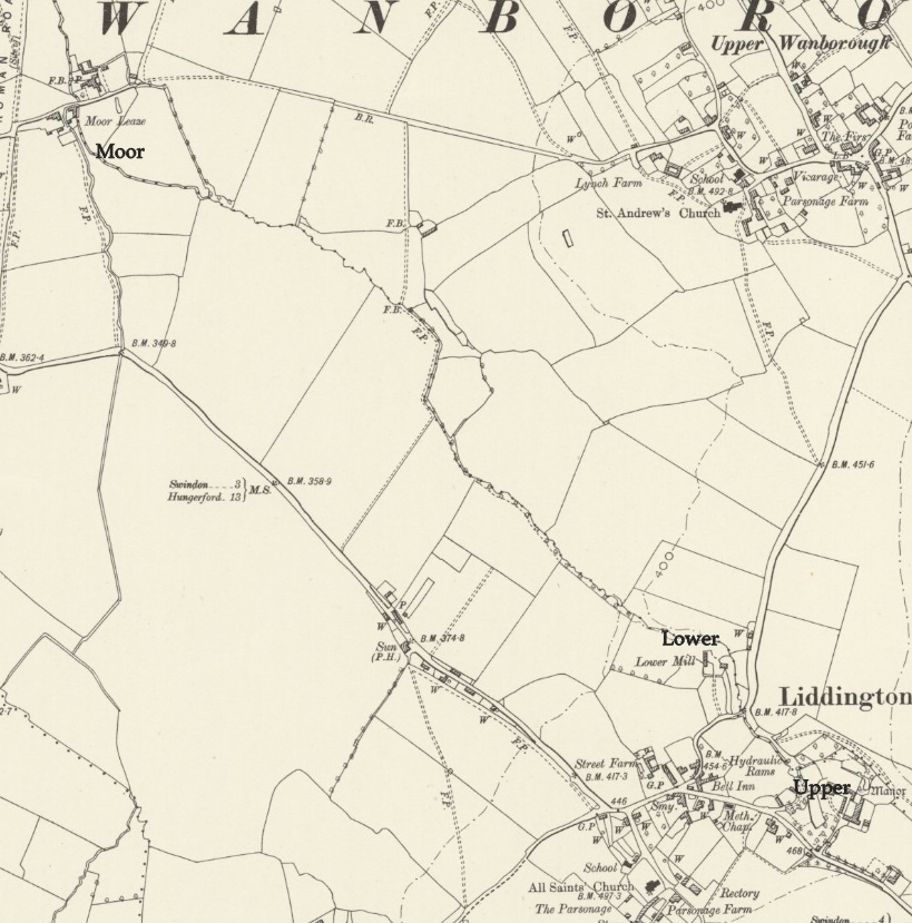 Map courtesy of the National Library of Scotland online geo-referenced maps, showing the three Mills
