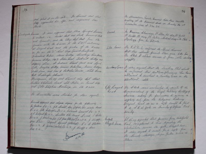 Shrivenham Parish Council Minutes 1967 to March 1971