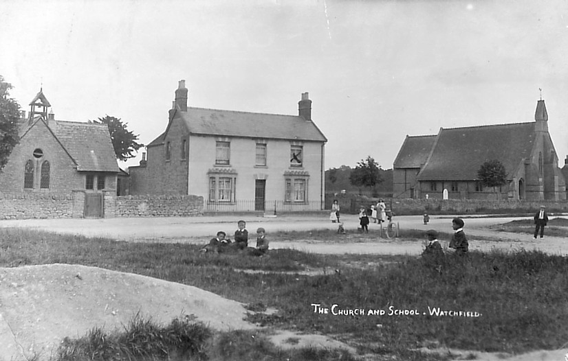 From the Hooper Collection courtesy of Paul Williams. The White House / Lilemore Cottage next to the old school, circa 1905