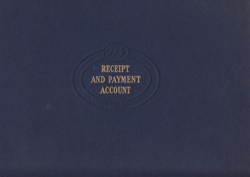 Front cover of the accounts book