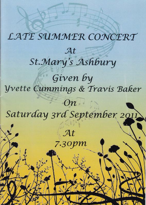 The cover of the late Summer Concert programme