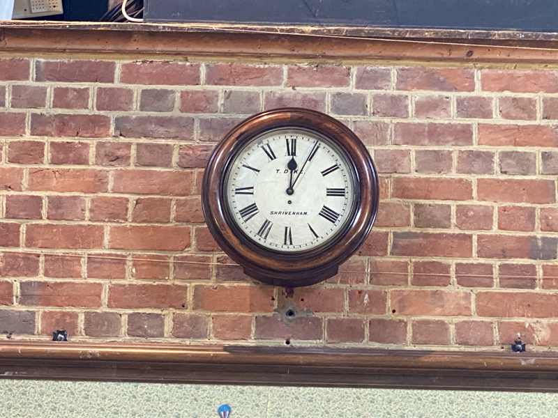 The clock displaying Thomas Dike's name
