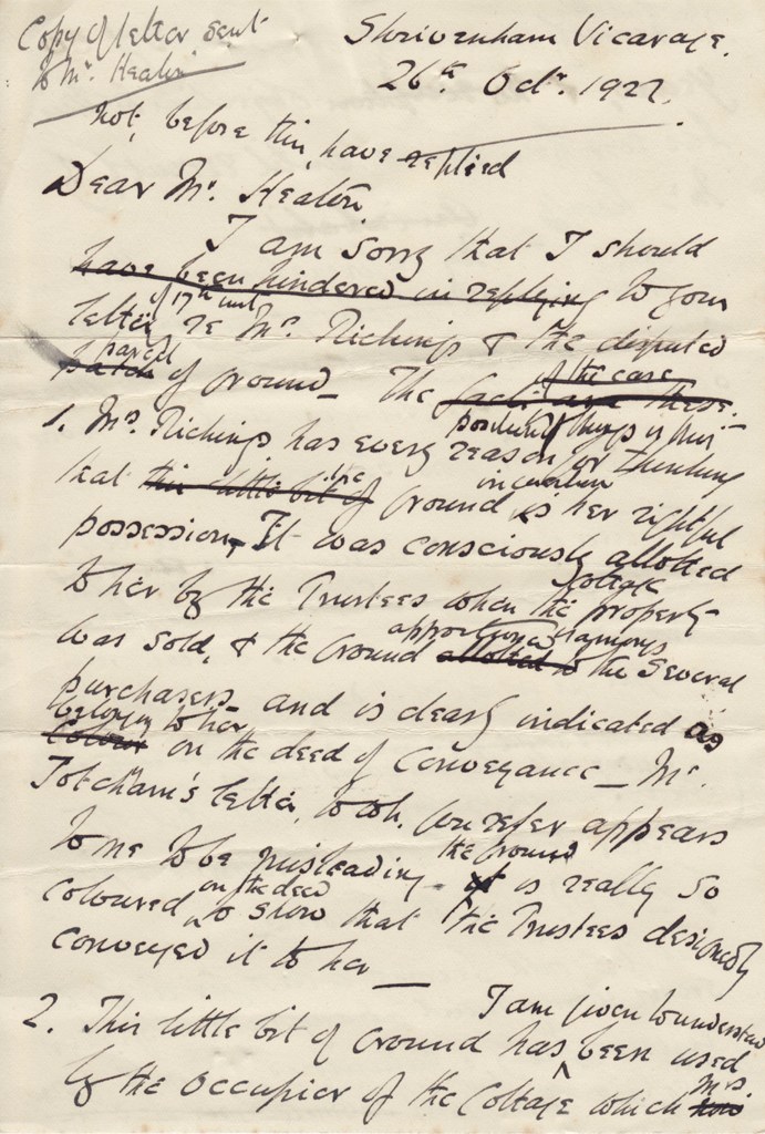 Rev Hill's letter