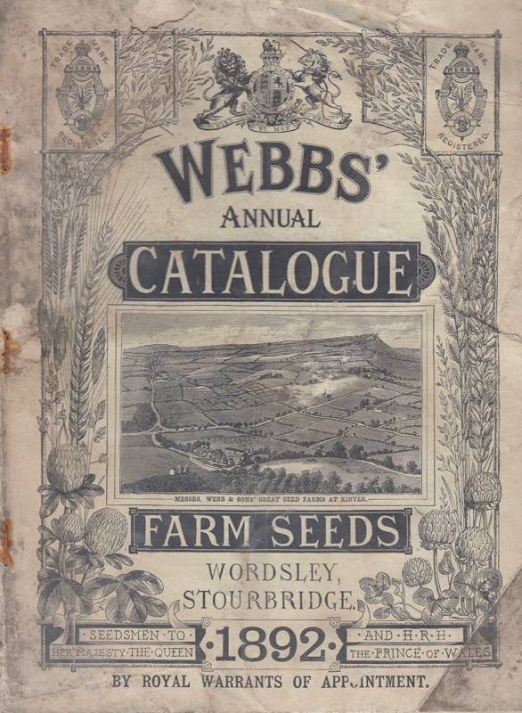 The front cover of Webbs catalogue