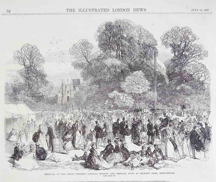 The great Fete in Beckett Park in 1870 from the Illustrated London News