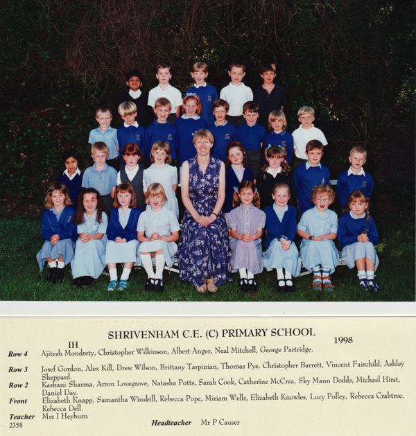 Shrivenham School Class IH from 1998