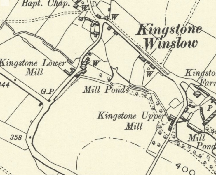 Section of map showing the location of the two mills. Courtesy of the National Library of Scotlands geo-referenced maps