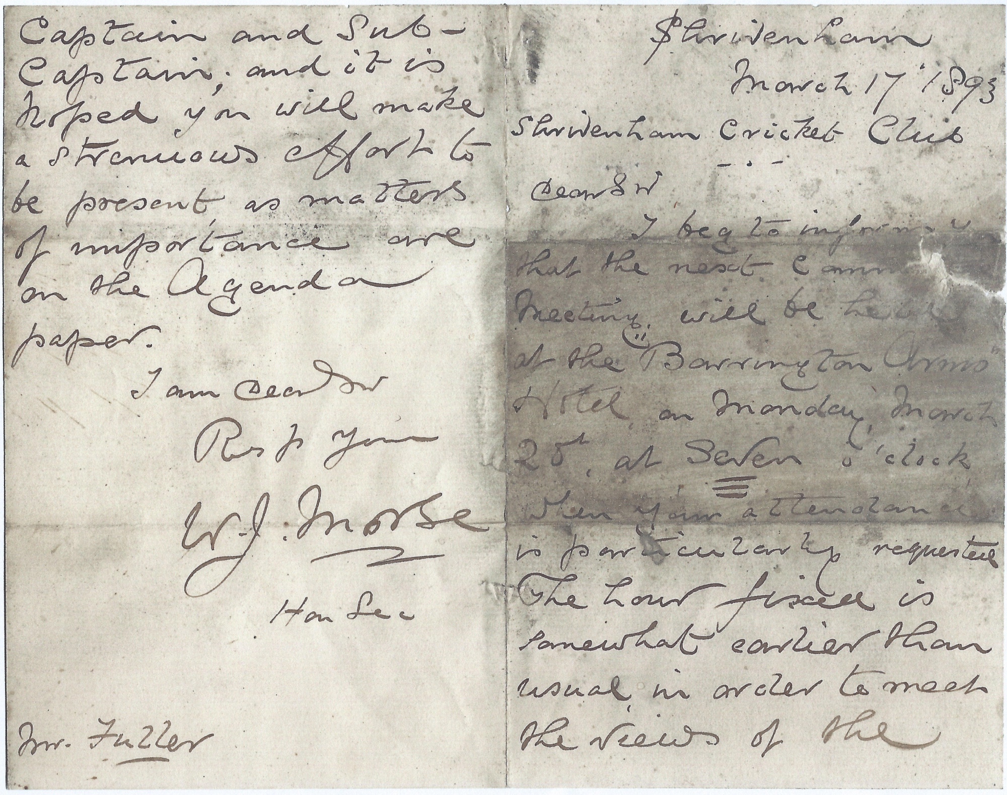 Copy of the Letter