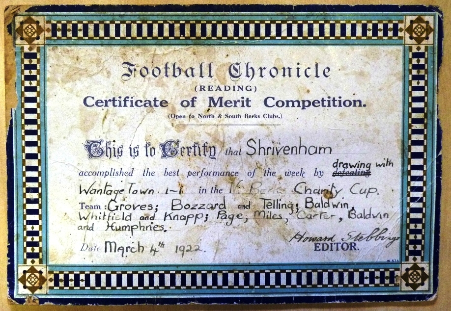 certificate of merit