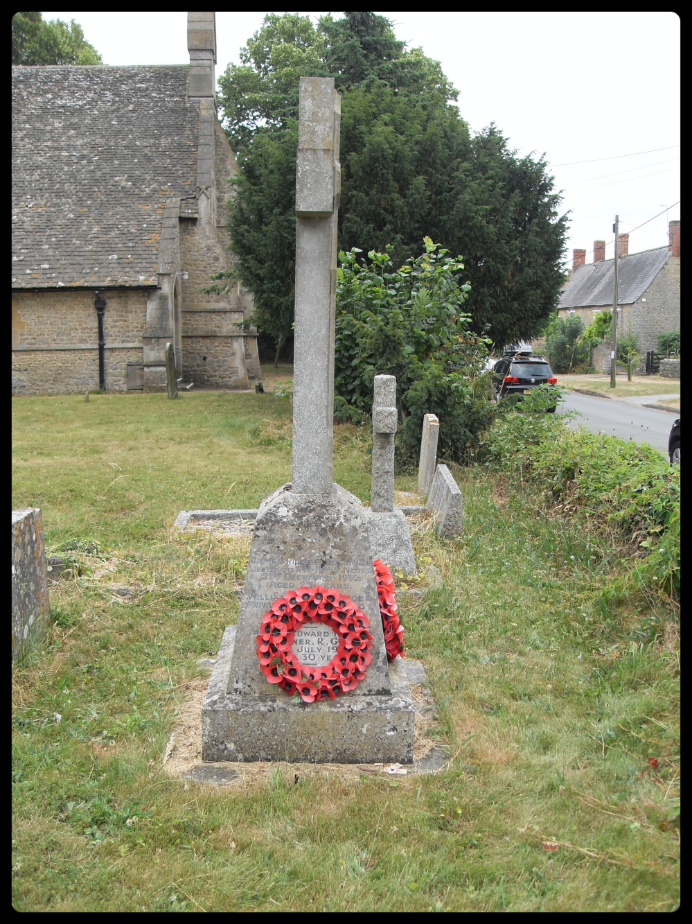 The front of the new chapel cemetery