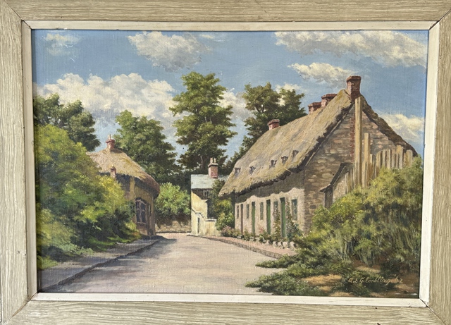 Oil Painting by AEG Embling from 1962 donated to SHS by Kev Hearn of Dorset