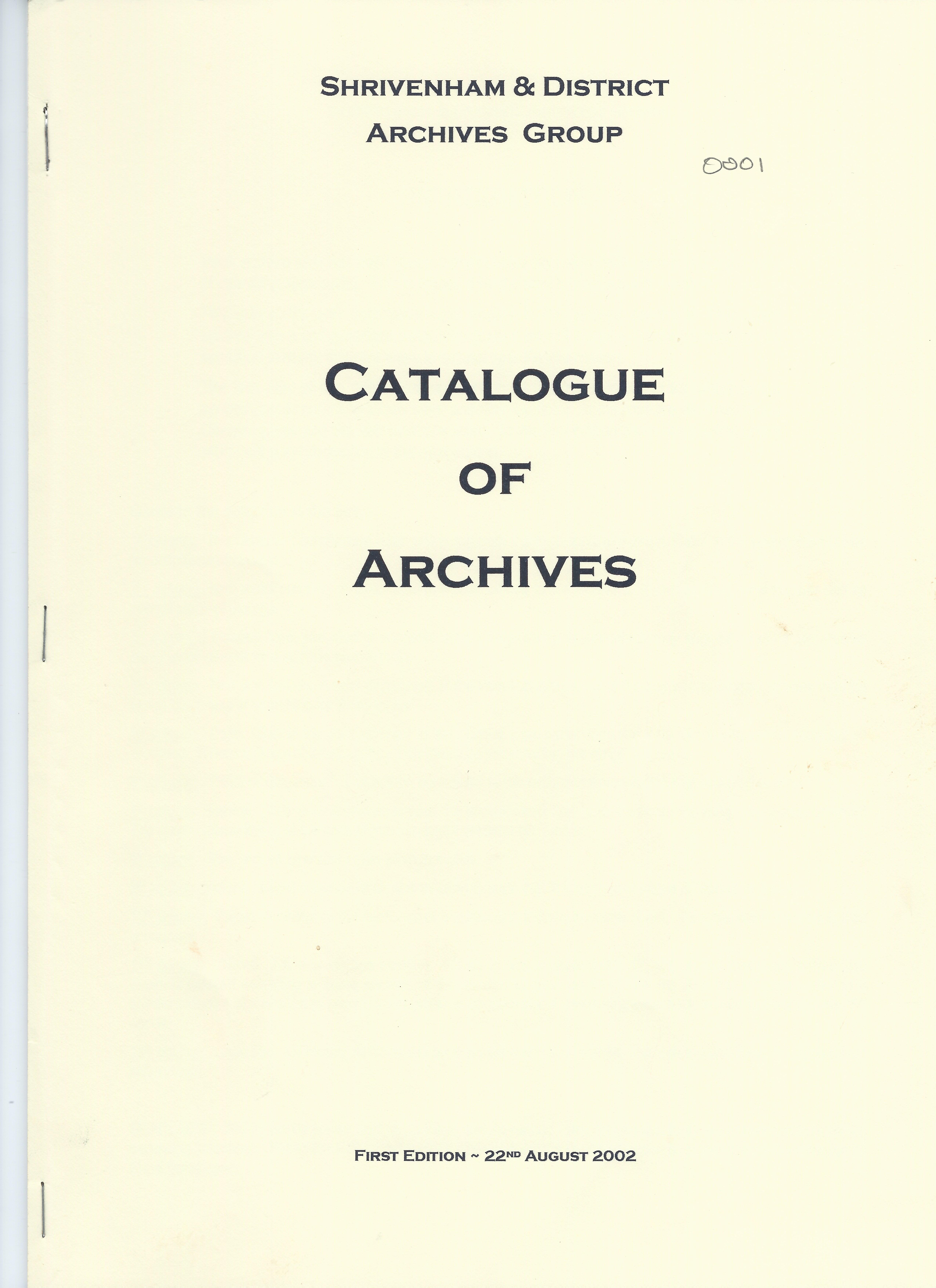 Catalogue front cover