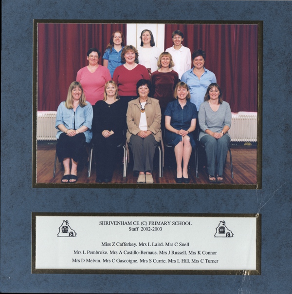 Shrivenham School staff from 2002-3
