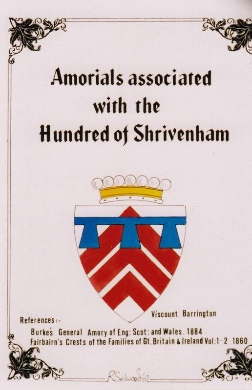 The Armorial of the Barringtons making up the front cover of the booklet