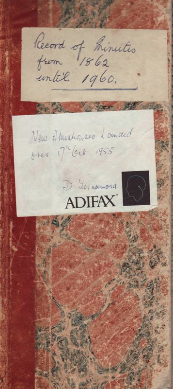 Front cover of Minute Book