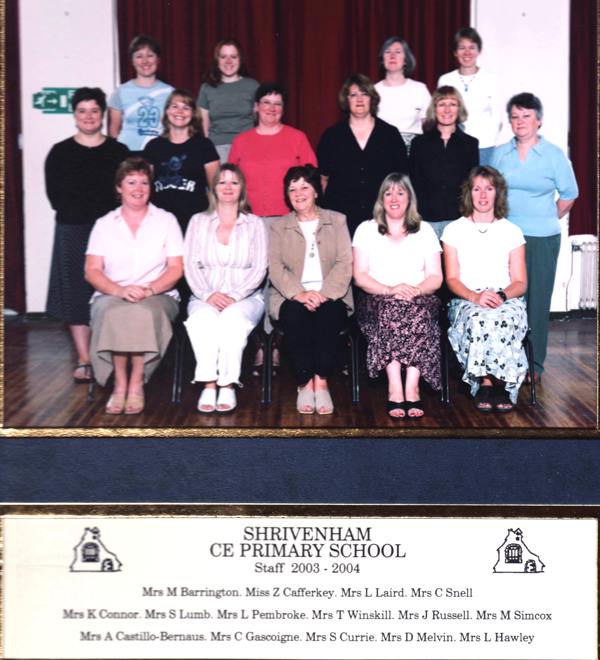 The teaching staff from the year 2003-4