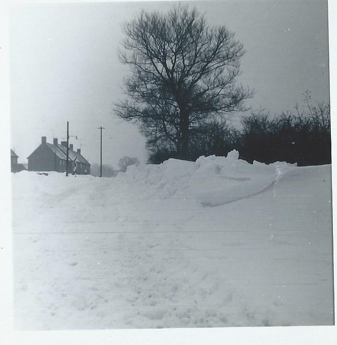 Highworth Rd, blocked by snow