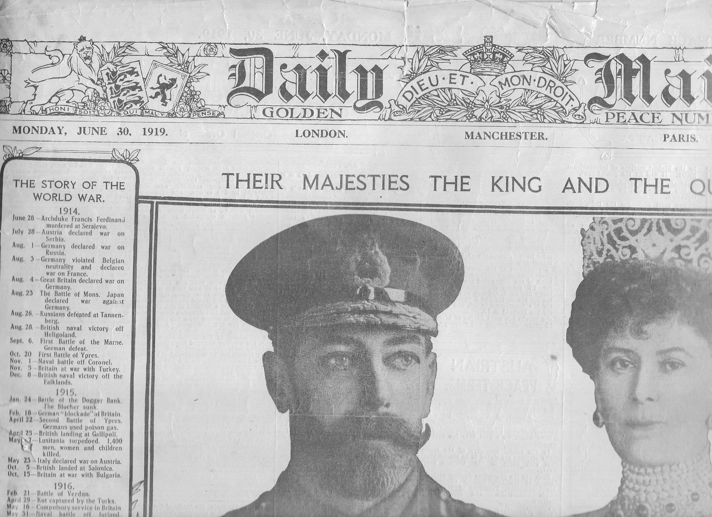 Daily mail newspaper 1919