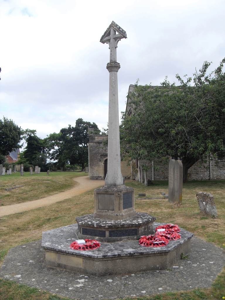 The main memorial stone in St Andrew's churchyard, Shrivenham