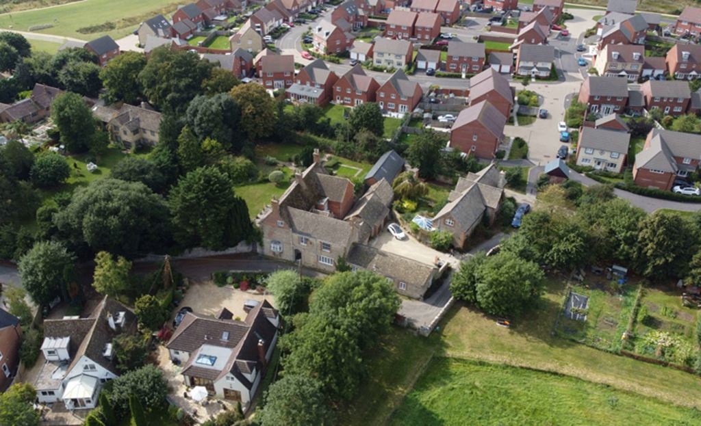 The site of Watchfield House in 2026, formerly the Parsonage Farm 