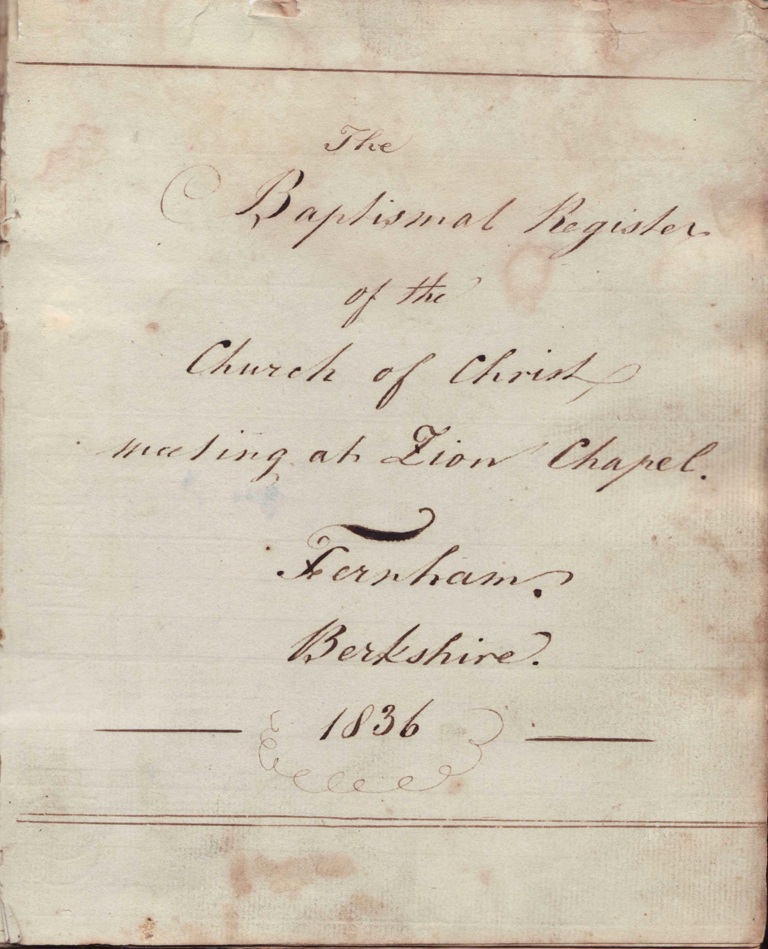 Title page of Register