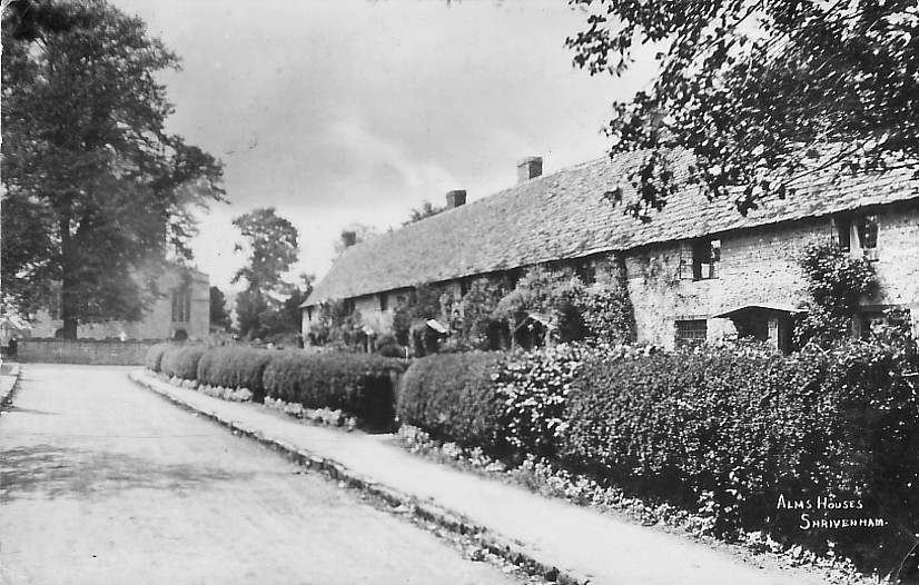 The Almshouses in Claypits Lane, Shrivenham, circa 1925
