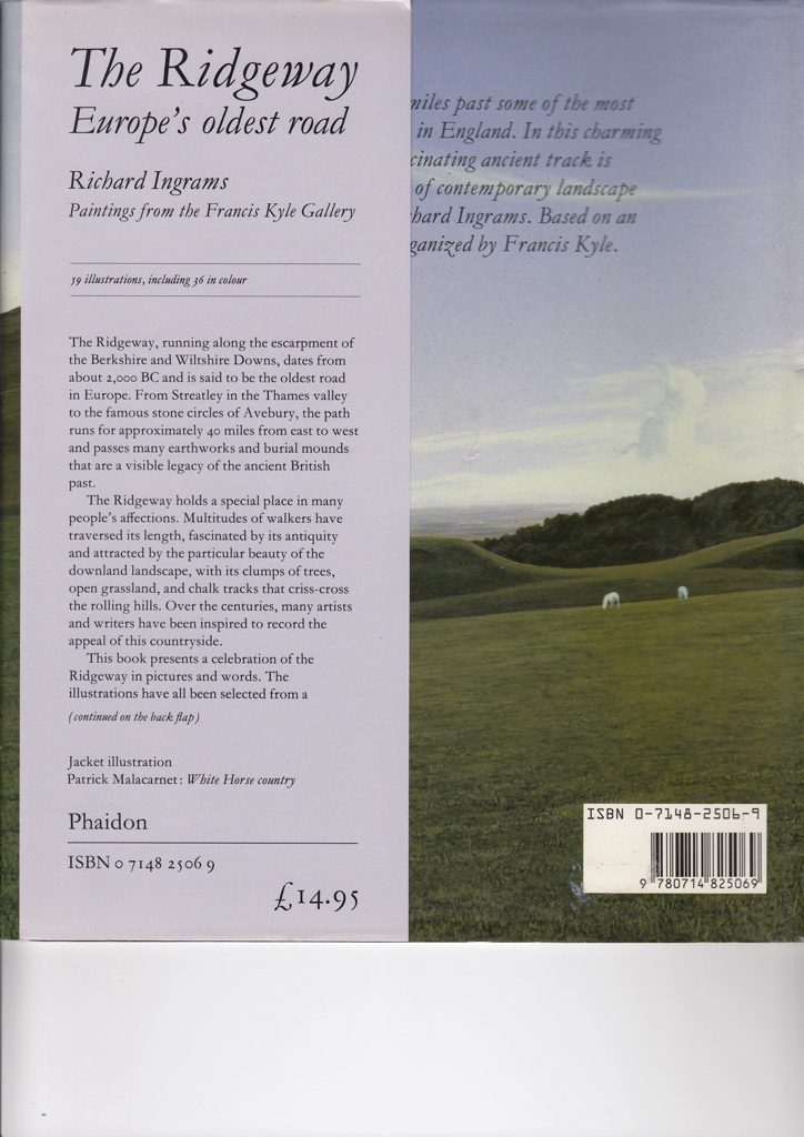 The rear cover of the Ridgeway book