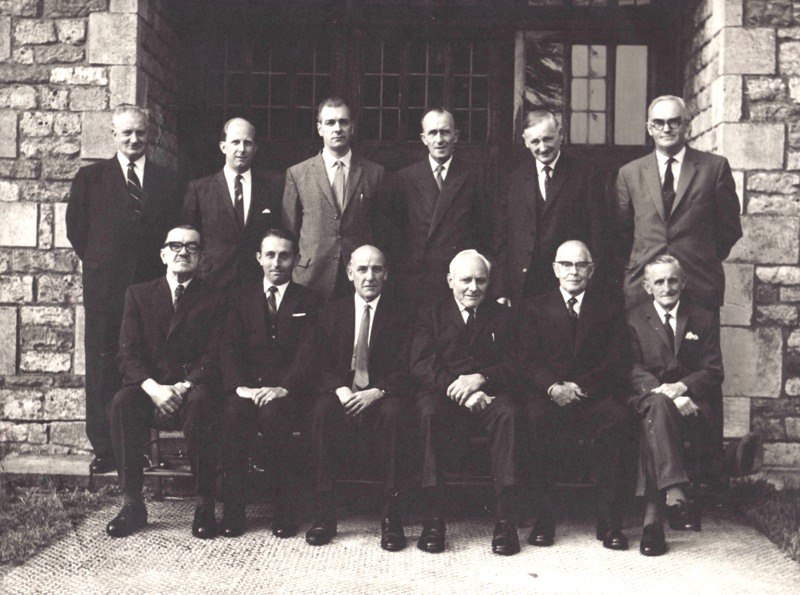 Councillors at the Memorial Hall door 1960s