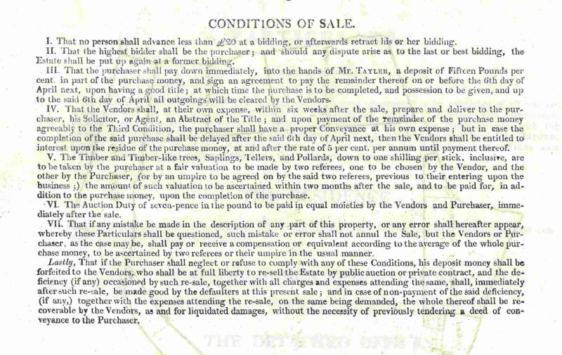 The Terms & Conditions of the Sale