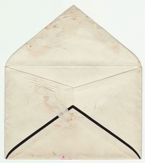 Reverse side of envelope