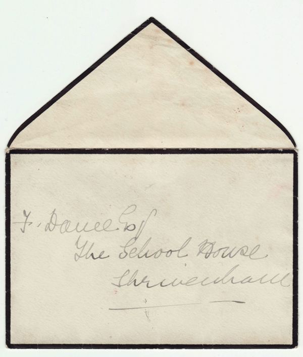 Address side of envelope