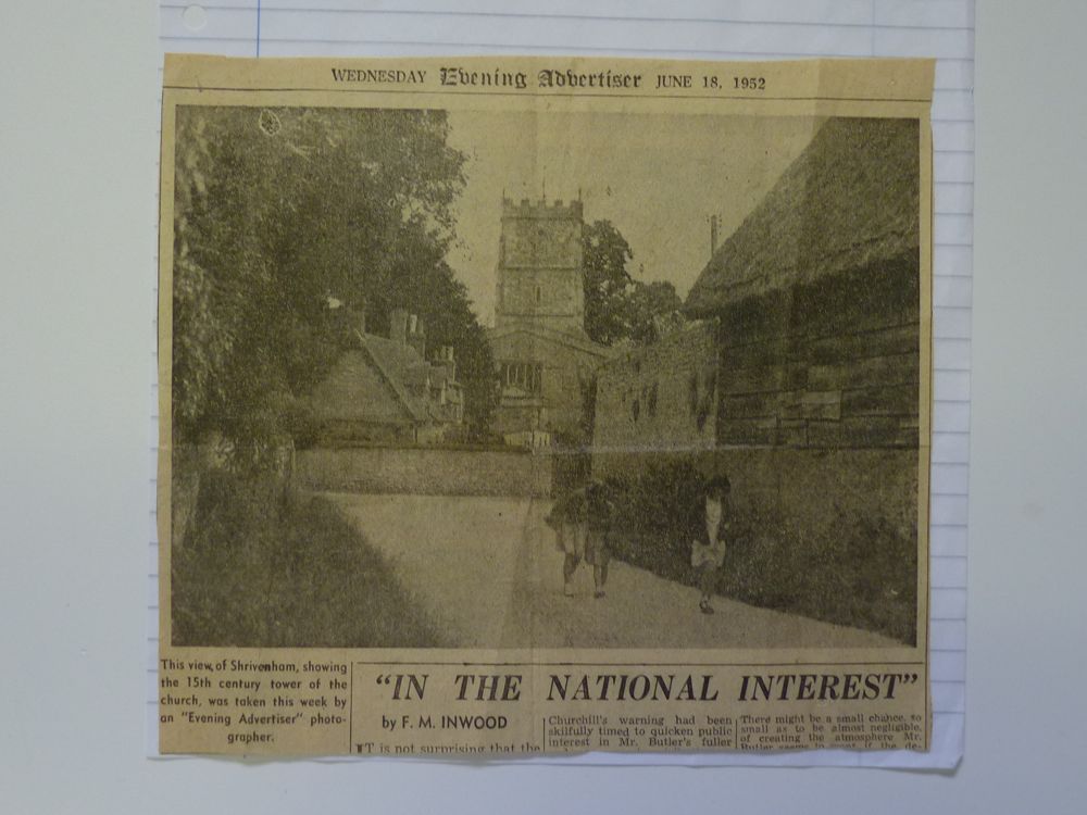 News clipping from back of the school in Manor Lane