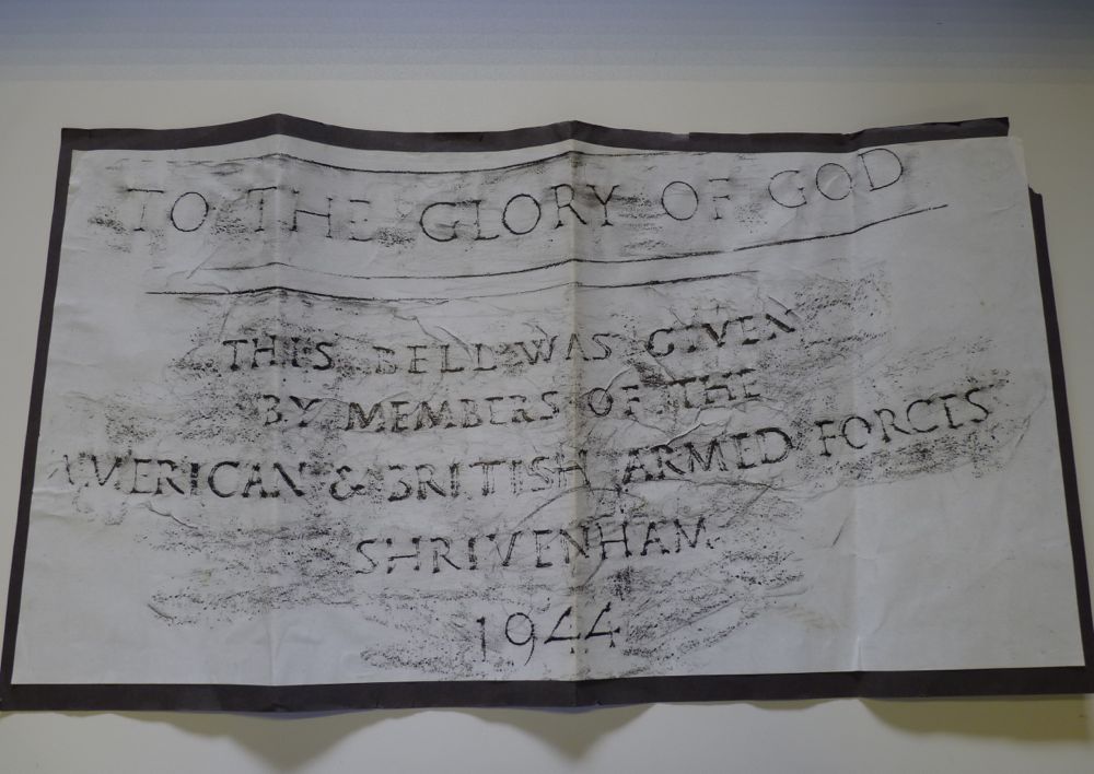 Rubbing of inscription on church bell