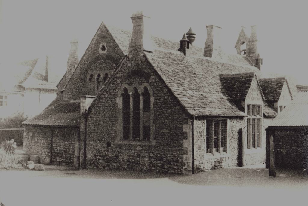 The rear of the school circa 1920