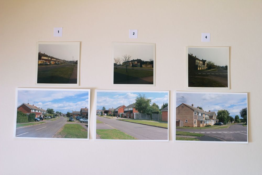 Residential roads and houses in Shrivenham taken 1976 and 2010