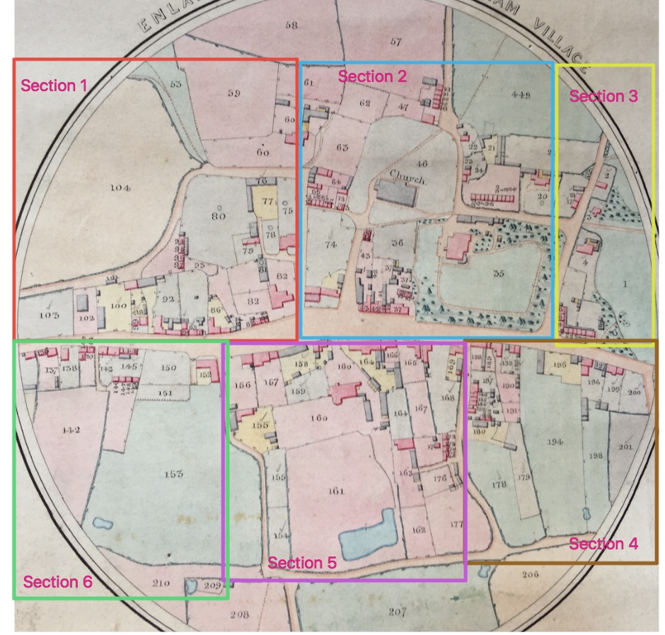 The Barrington Map of 1866 - sectioned 1 - 6