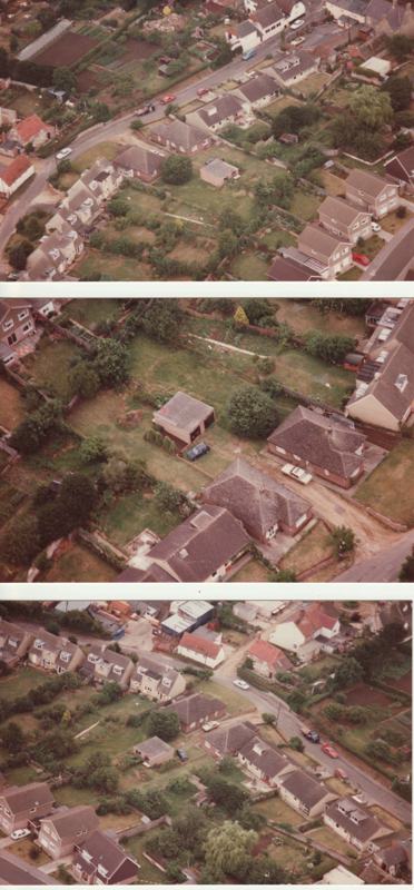 Three photos of the two bungalows in the mid 1980s 