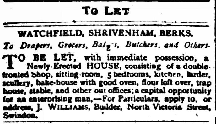 The advert from 1884. 